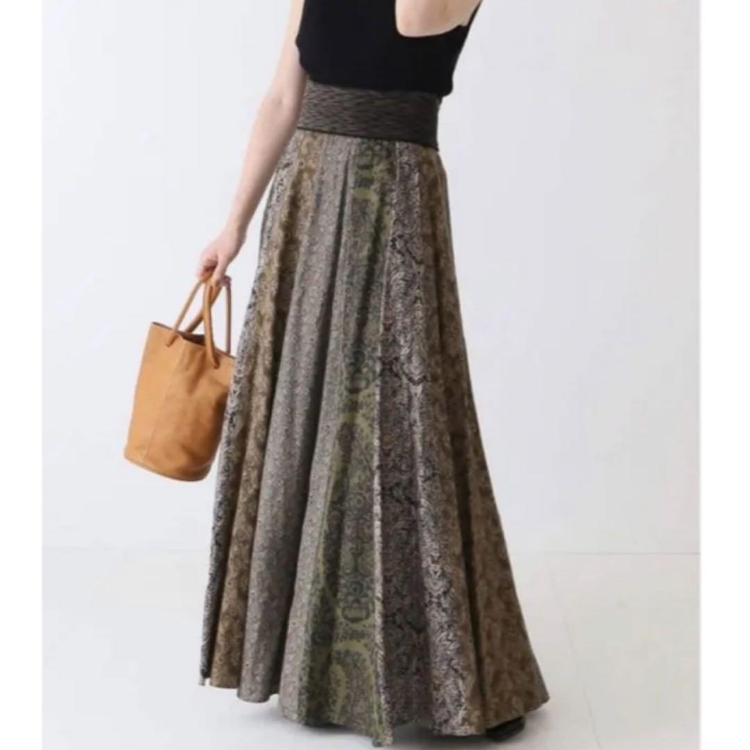 【FUMIE TANAKA】 Patch Long Skirt
