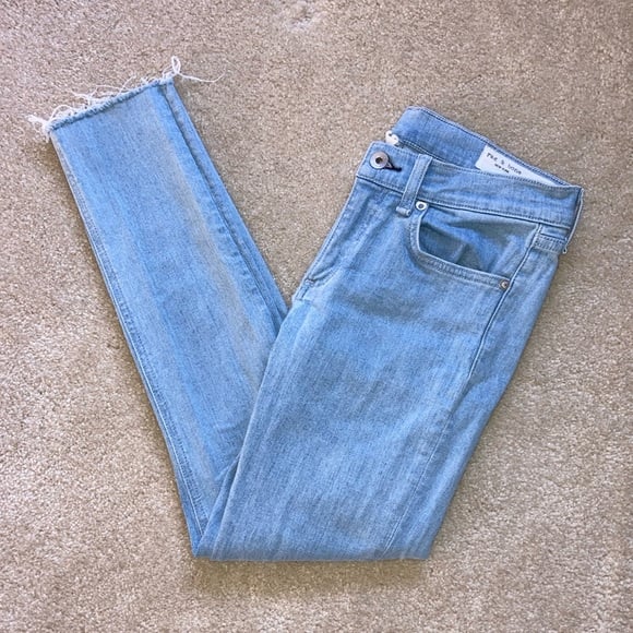 Rag And Bone Ankle Skinny Jeans Denim Nelly Women’s Size 26 Light Wash
