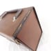45 rpm Record Carrying Case Vintage Side Clasp Brown Plastic Handle FLAW