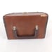 45 rpm Record Carrying Case Vintage Side Clasp Brown Plastic Handle FLAW