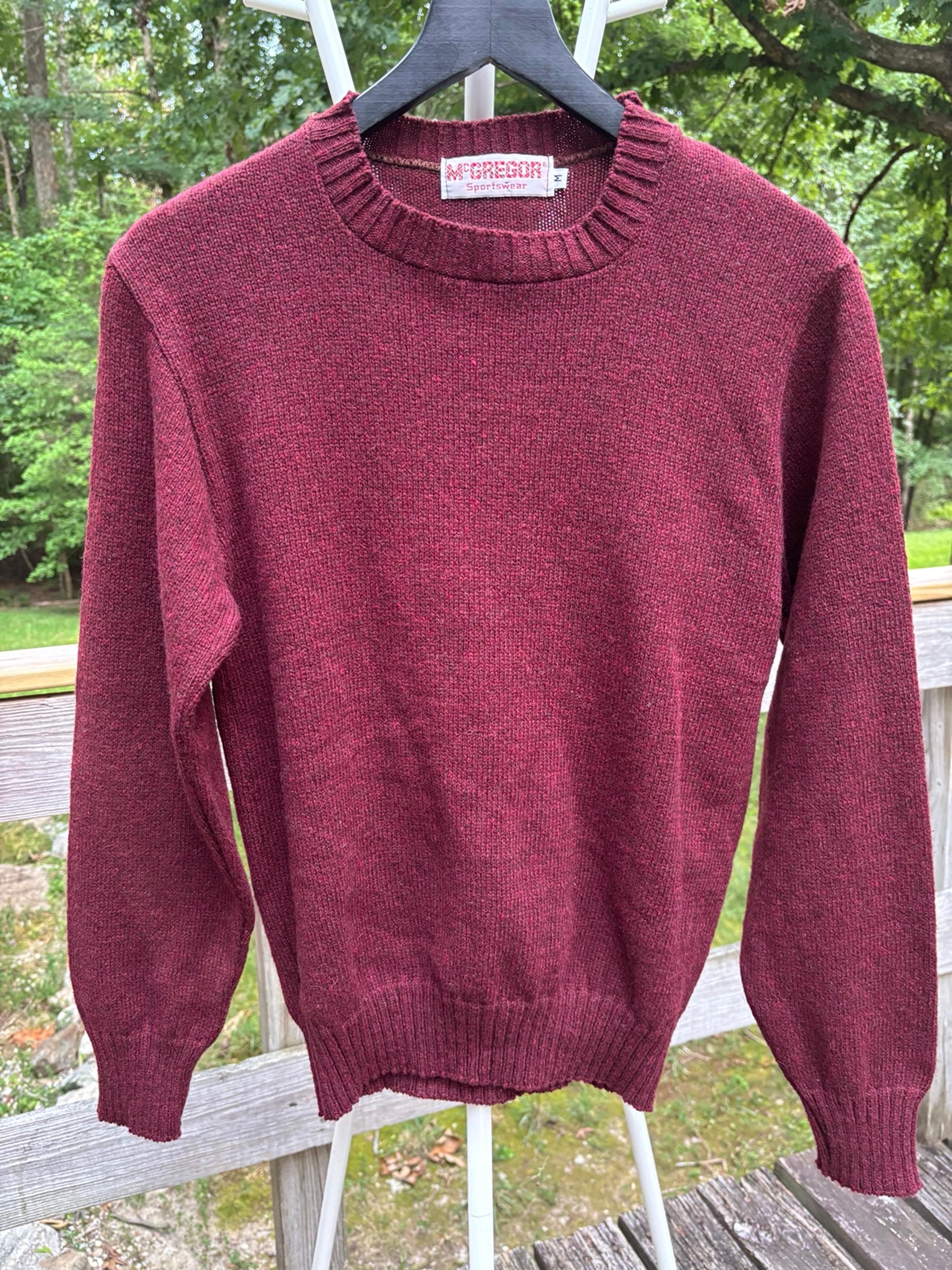 Vintage McGregor Sweater Wool Grandpa Crew M Grandma 80s 90s Y2K Cobain Grunge