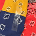Sun+Stone Men Pants MARCUS 31 (34x32) Straight Fit Colorblock Bandana Patchwork