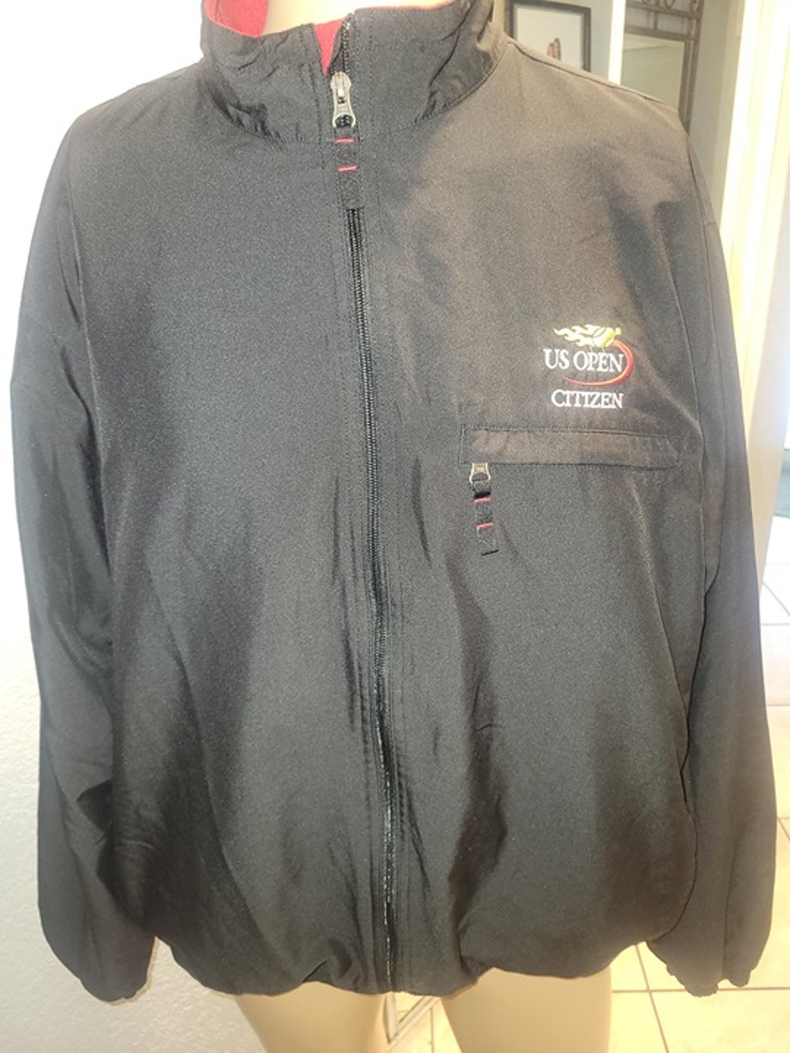 Cutter & Buck Black Windbreaker Jacket  US Open Citizen Club Coat - Mens XL