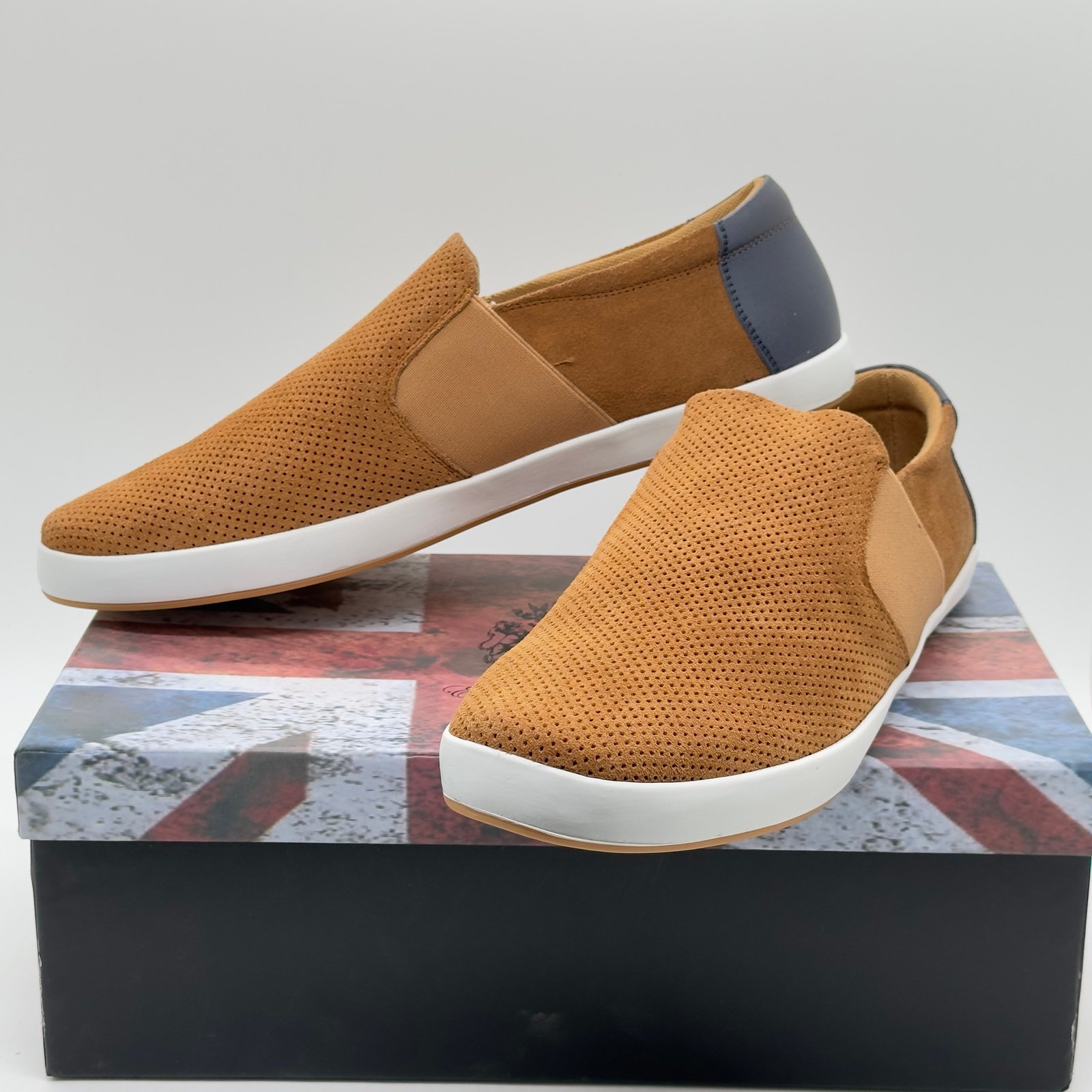 English Laundry Jack Slip-on Suede Leather Shoes Sz 11D Mens New