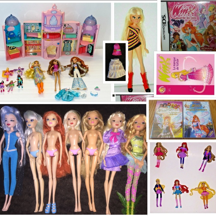 HUGE Lot  WINX CLUB dolls CASTLE, Bloom, Icy Stella Flora DS Game, Figures Dolls