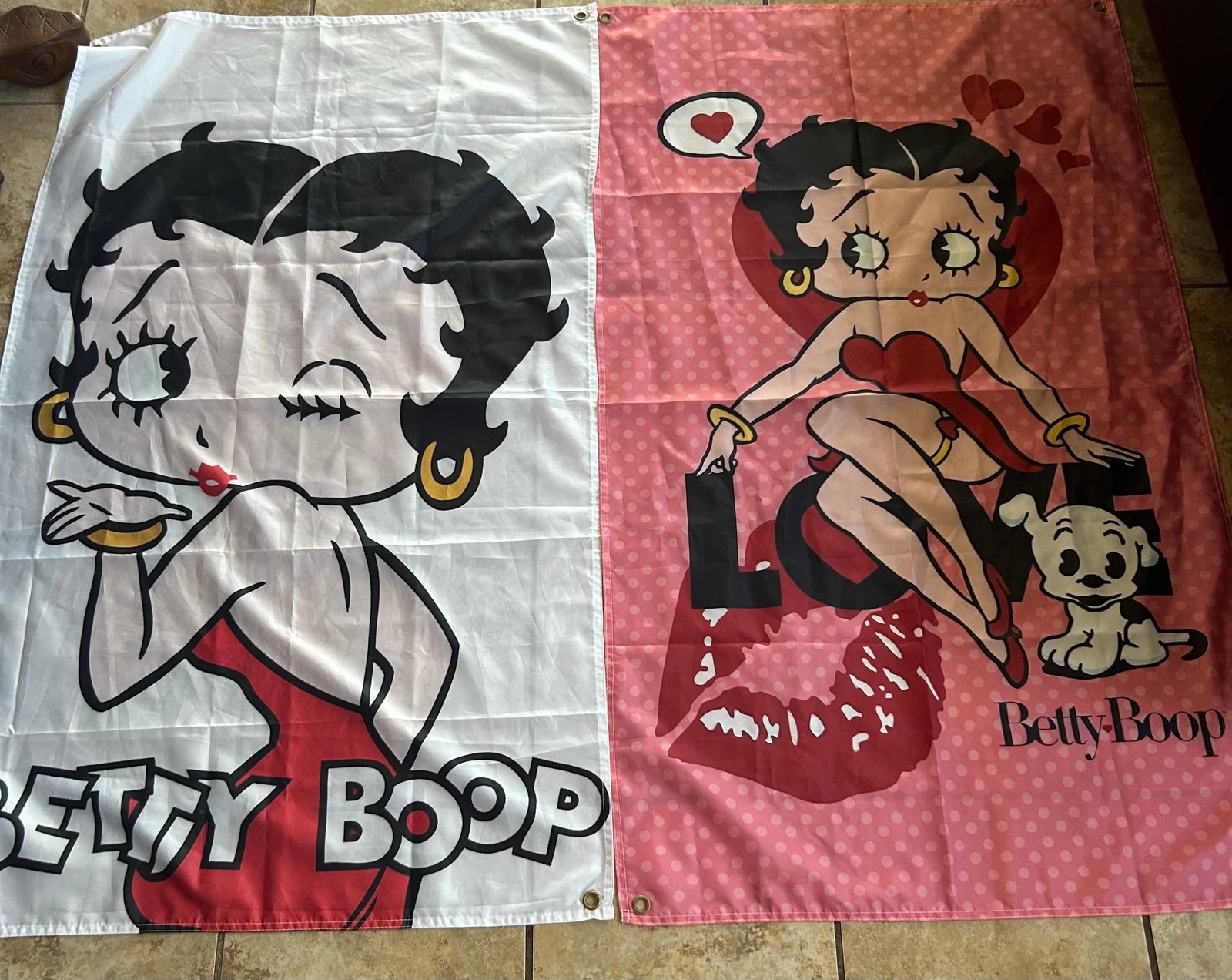 2 Piece Betty Boop Shower Curtain-RARE!!!