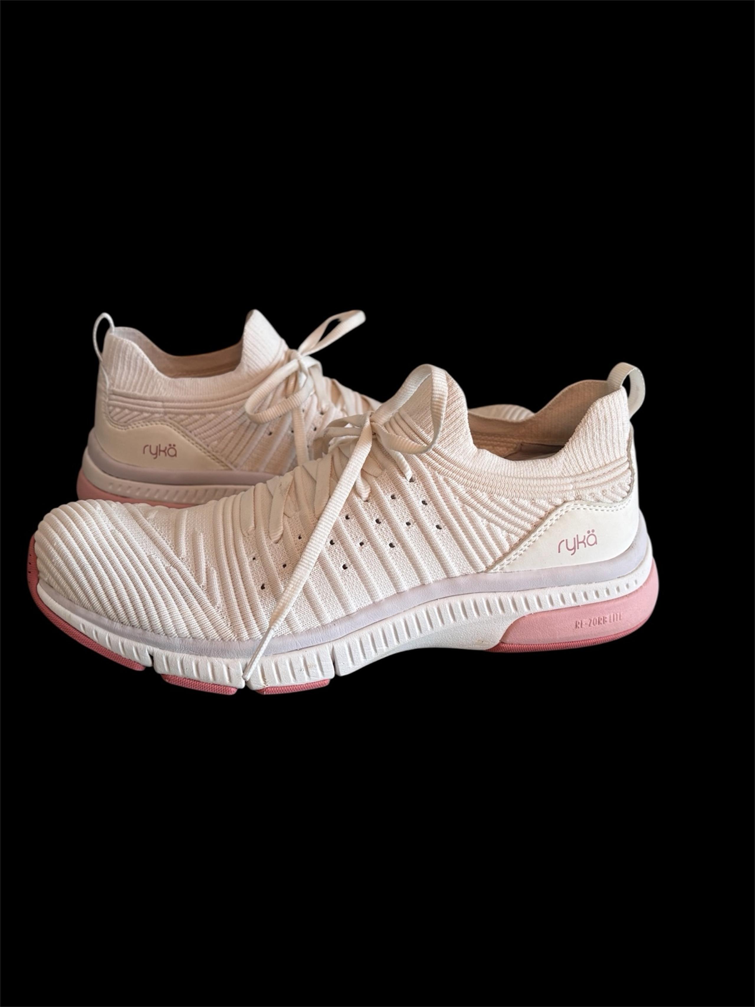 Ryka Womens Romia Cream/Pink Walking Shoes Size 8.5 Medium EUC