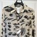 Sportmax Max Mara Label-cut100% Silk Printed Blouse Shirt Sz:M US6 Spring/Summer