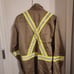 Fire Zero Reflective Work Jackets Tan and Navy Blue Medium