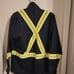 Fire Zero Reflective Work Jackets Tan and Navy Blue Medium