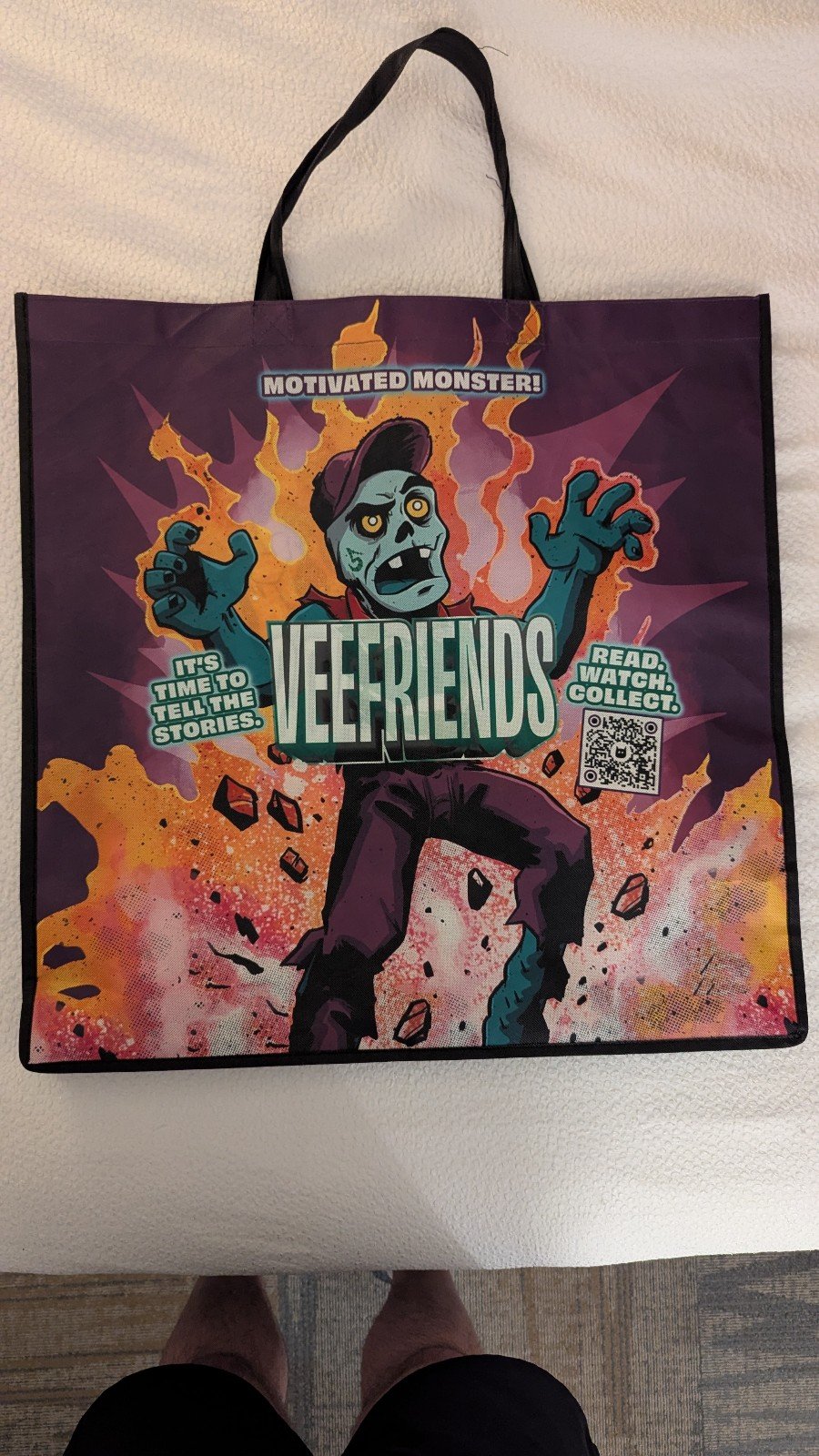 VeeFriends Official NYCC 2025 Tote Bag Motivated Monster