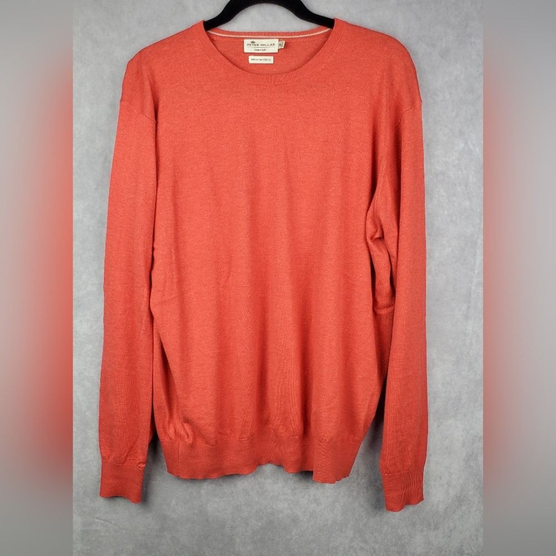 Peter Millar Men's M Crew neck Crown Soft Sweater Lightweight Cotton Silk