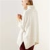 LOFT Cream Speckled Turtleneck Poncho Sweater // L