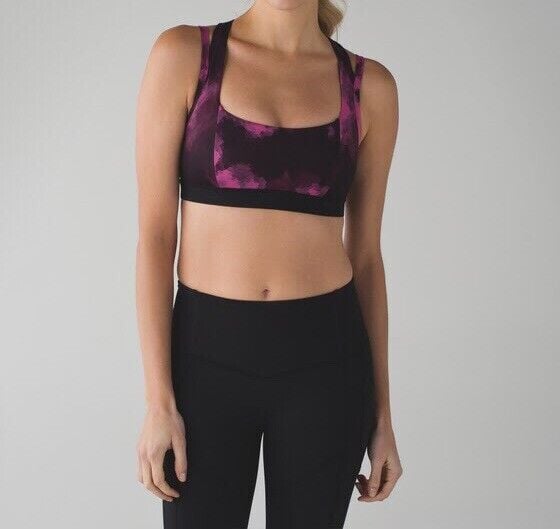 NWT Lululemon Splendour Bra ~ Sz 4 ~ FDQU/BLK