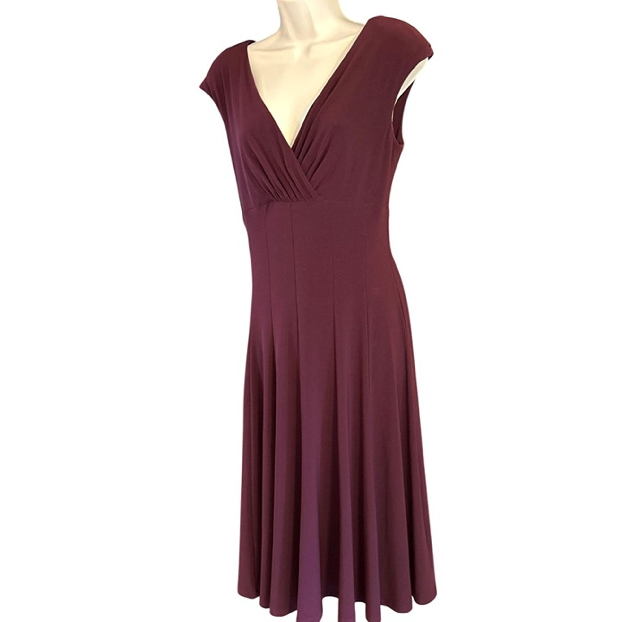 American Living Vintage Y2K Purple Cap Sleeve Midi Baby Doll Dress Size 10 Flowy