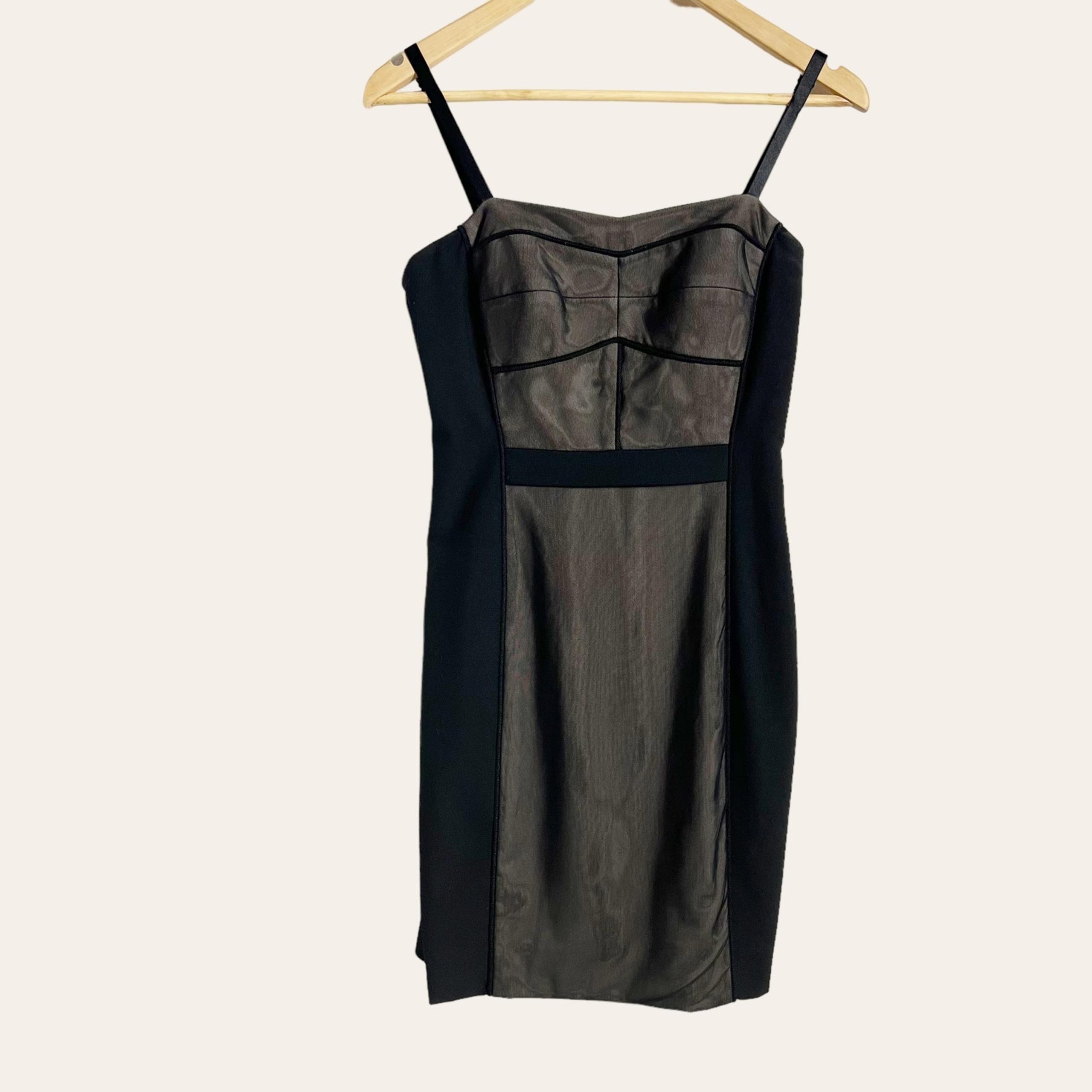 Black Halo Black Bodycon Sleeveless Sweetheart Pencil Dress Size 6