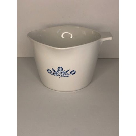 Vintage Corningware P-55-B Qt Measuring Sauce Bowl Blue Floral Ceramic