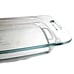 PYREX C233 Easy Grab Baking Dish 3qt Glass Food Storage Dish Open Handles No Lid