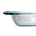 PYREX C233 Easy Grab Baking Dish 3qt Glass Food Storage Dish Open Handles No Lid