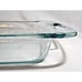 PYREX C233 Easy Grab Baking Dish 3qt Glass Food Storage Dish Open Handles No Lid