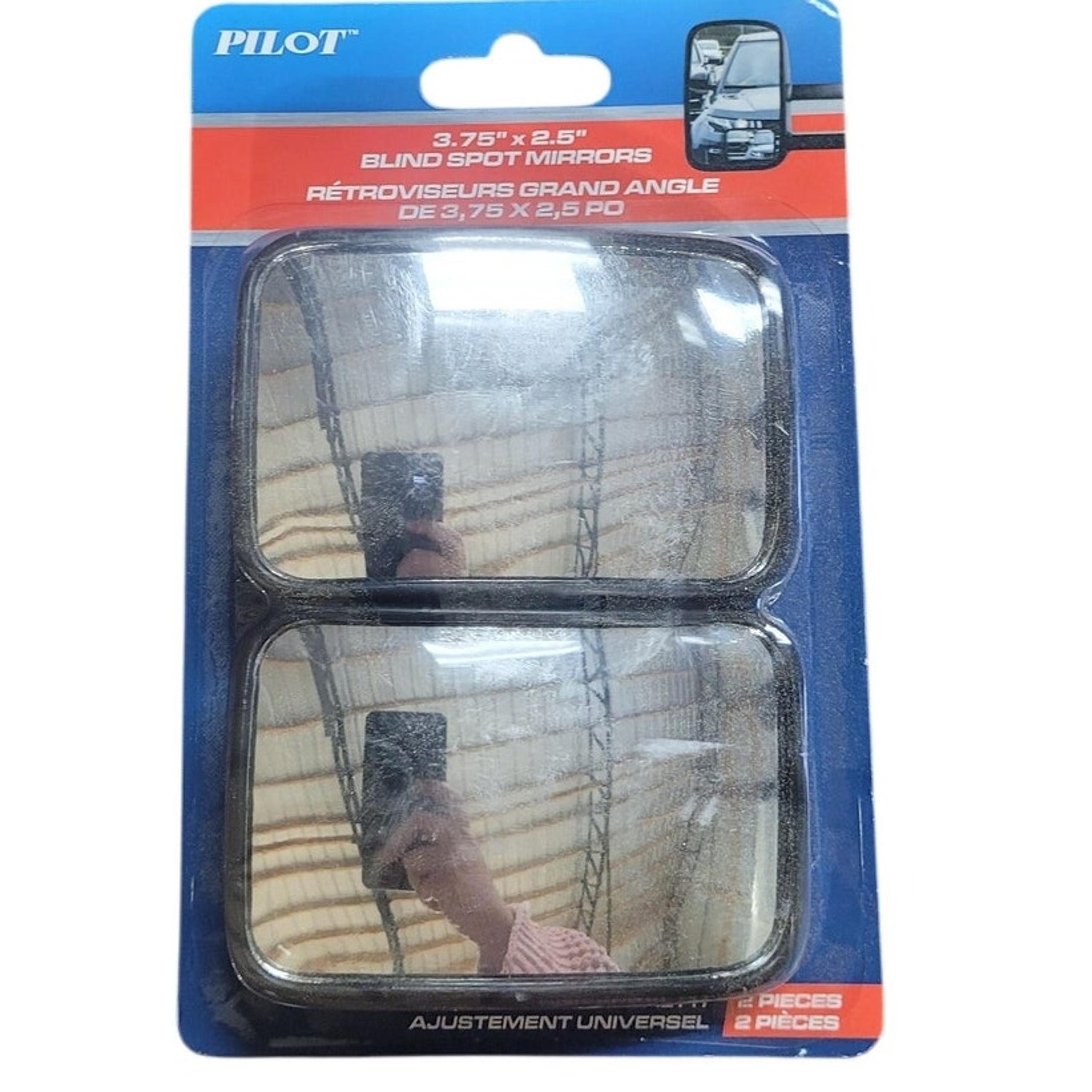1 Set Pilot Automotive, Blind Spot Mirrors, 3.75" x 2.5", Universal, Adjustable