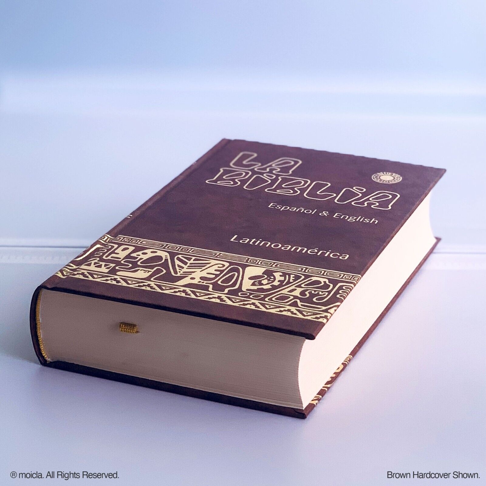 La Biblia Latinoamerica Catholic Bible Bilingual English/Spanish Brown Hardcover