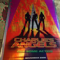 CHARLIE'S ANGELS - MOVIE BANNER WITH DREW BARRYMORE, LUCY LIU & CAMERON DIAZ