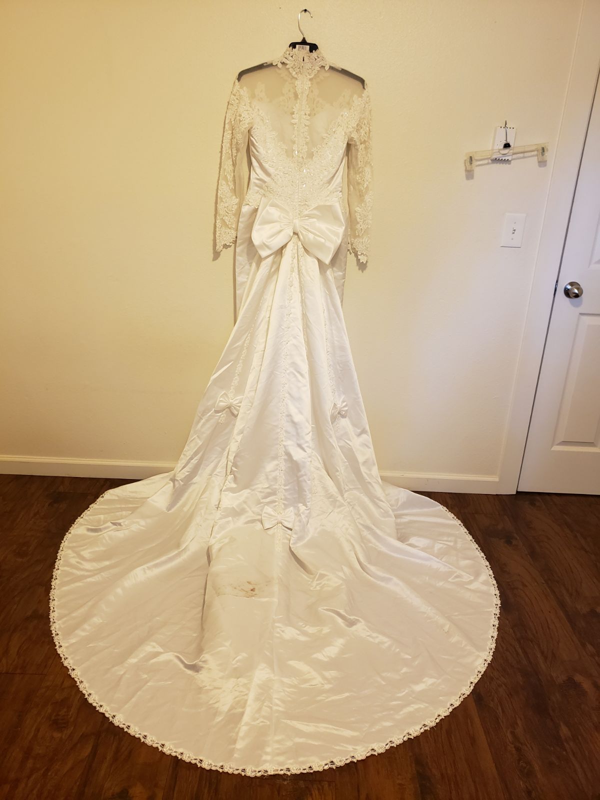 wedding dress and viel