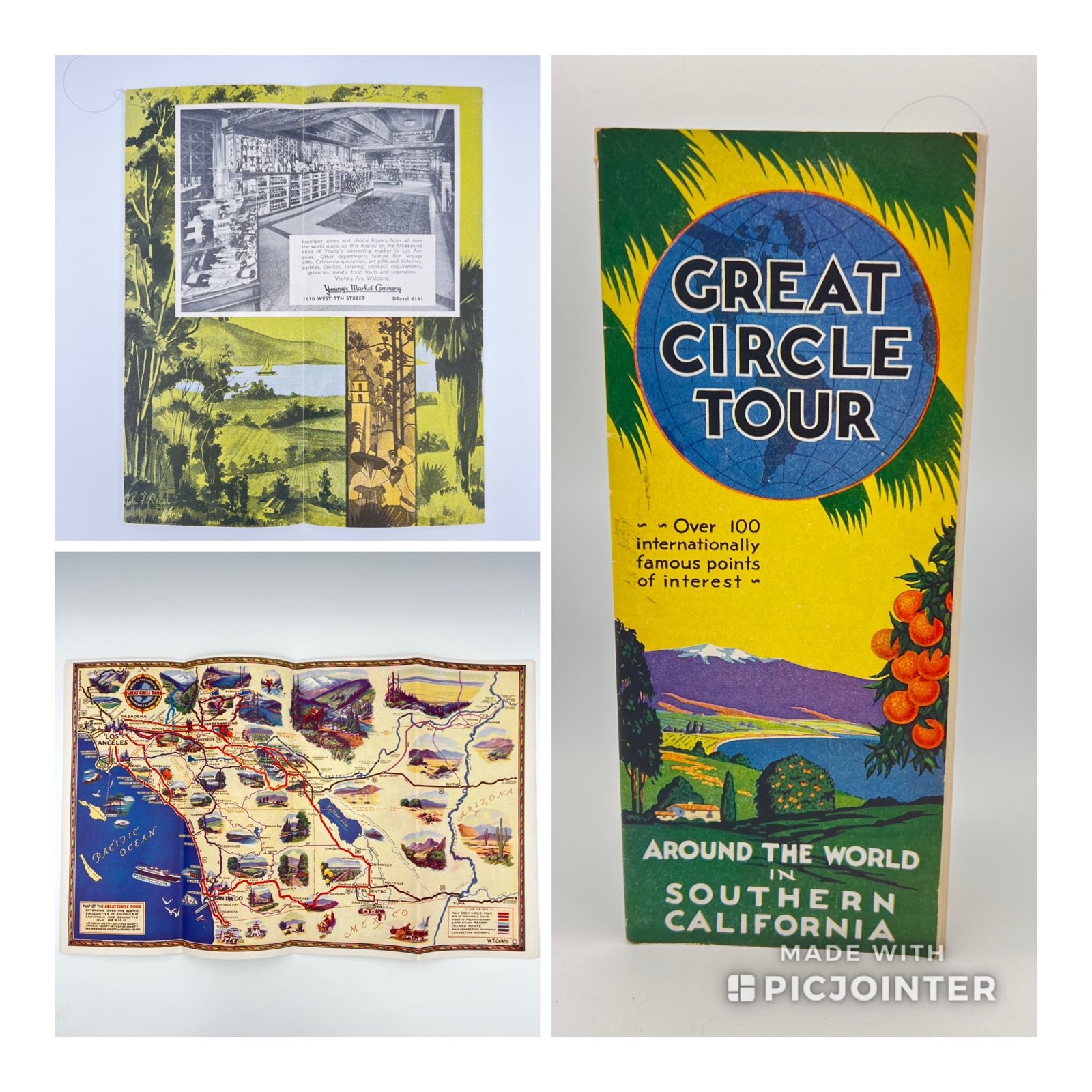 Rare 1935 SOUTHERN CALIFORNIA Brochure Book - “Great Circle Tour Around World”