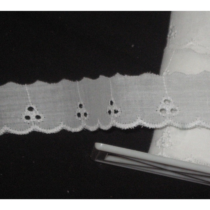 69 Yards of 1 Wide White Eyelet Trim in 9 Different Pieces