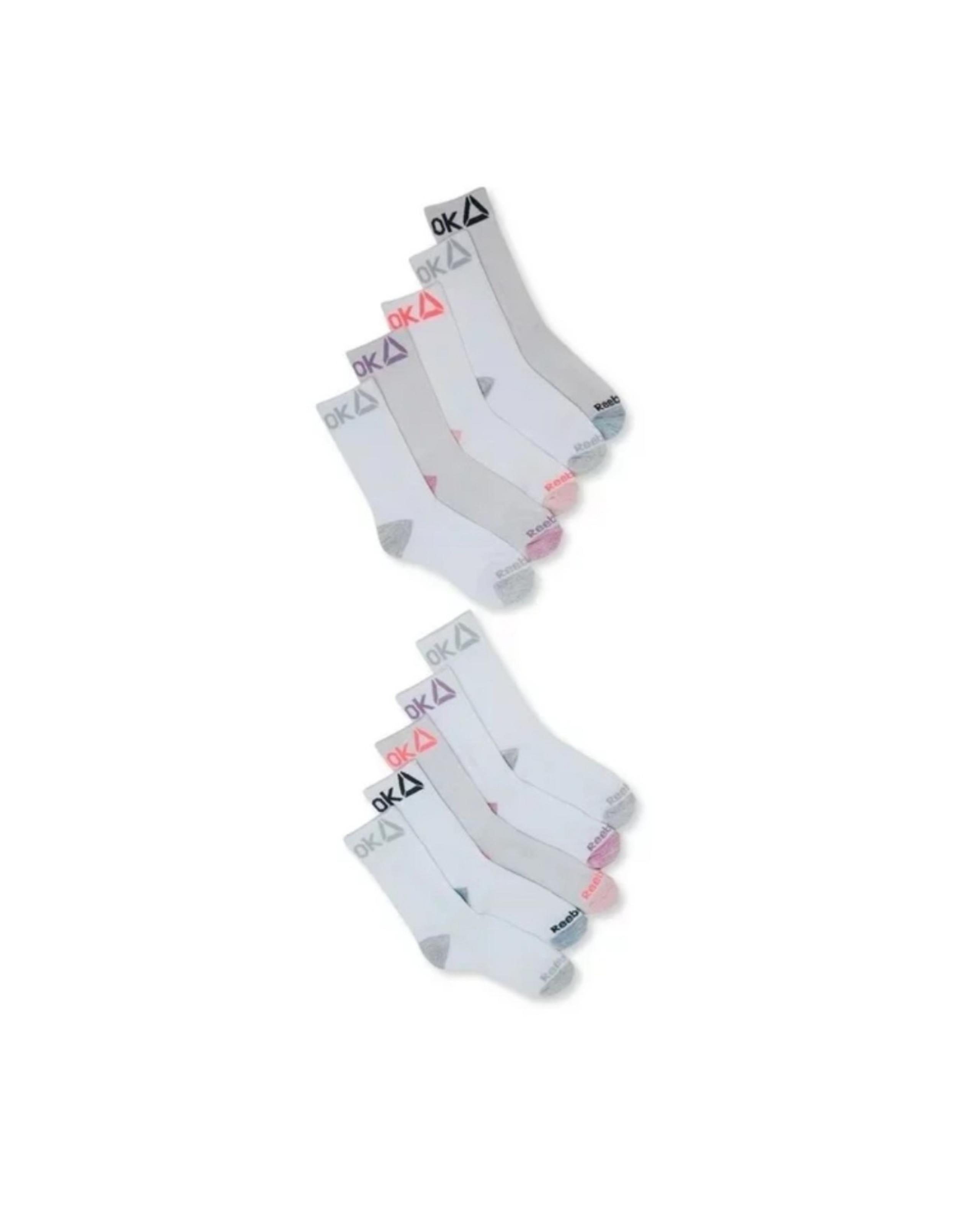 Reebok Women's Pro Series Cushioned Crew Socks, 10-Pack size 9/12.   (AB)