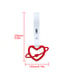 BRAND NEW 2PCS SPACE HEART RED JDM TSURIKAWA RING White Handle Strap Drift Charm