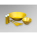 David Douglas Salad Bowl Serving Set 11 Piece Salt Pepper Utensils Harvest Gold