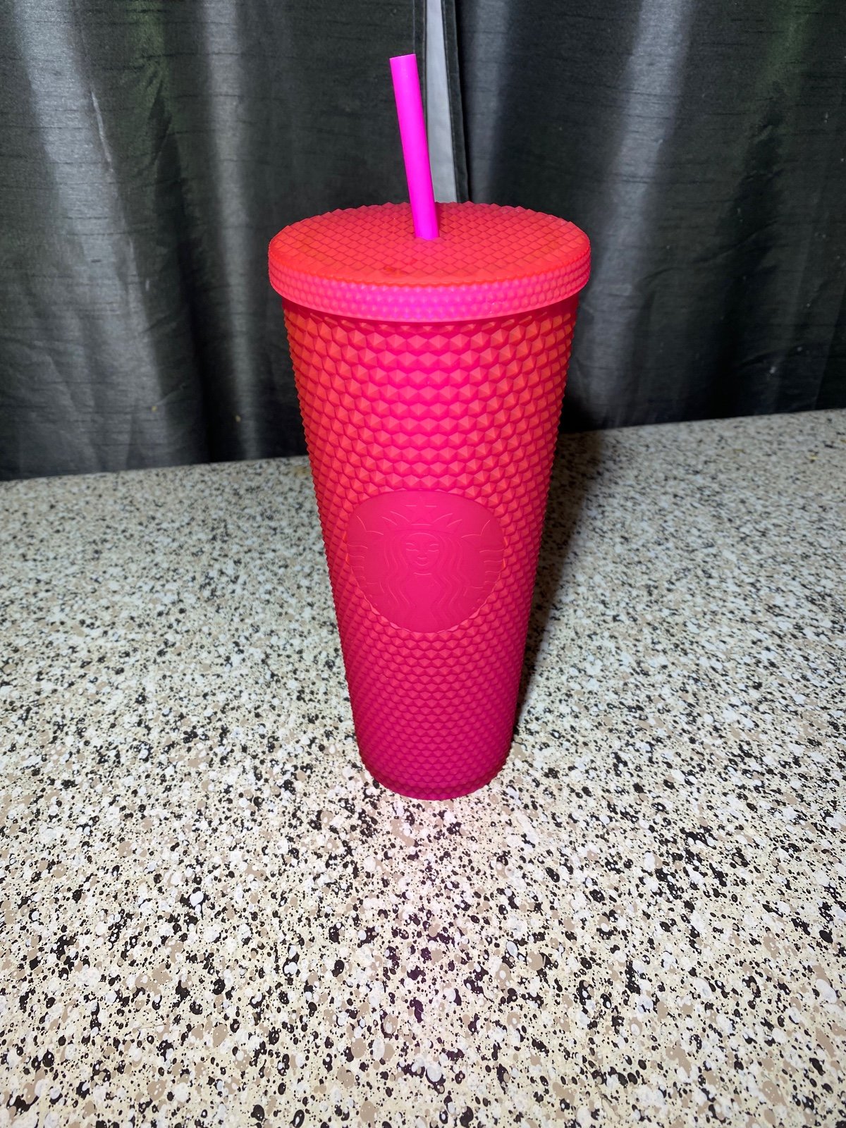 Fucshia color Starbucks tumbler