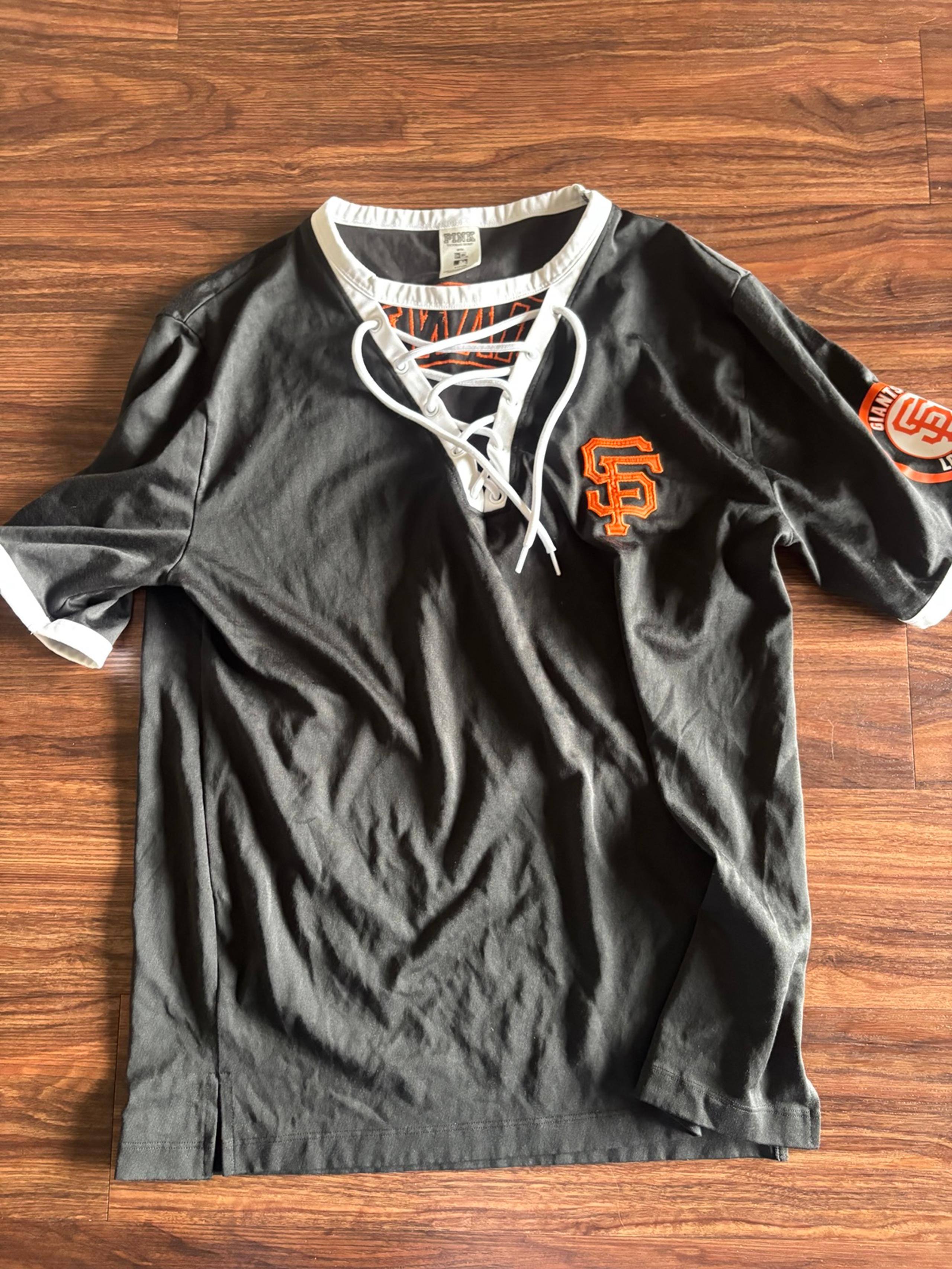 victoria secret pink giants shirt