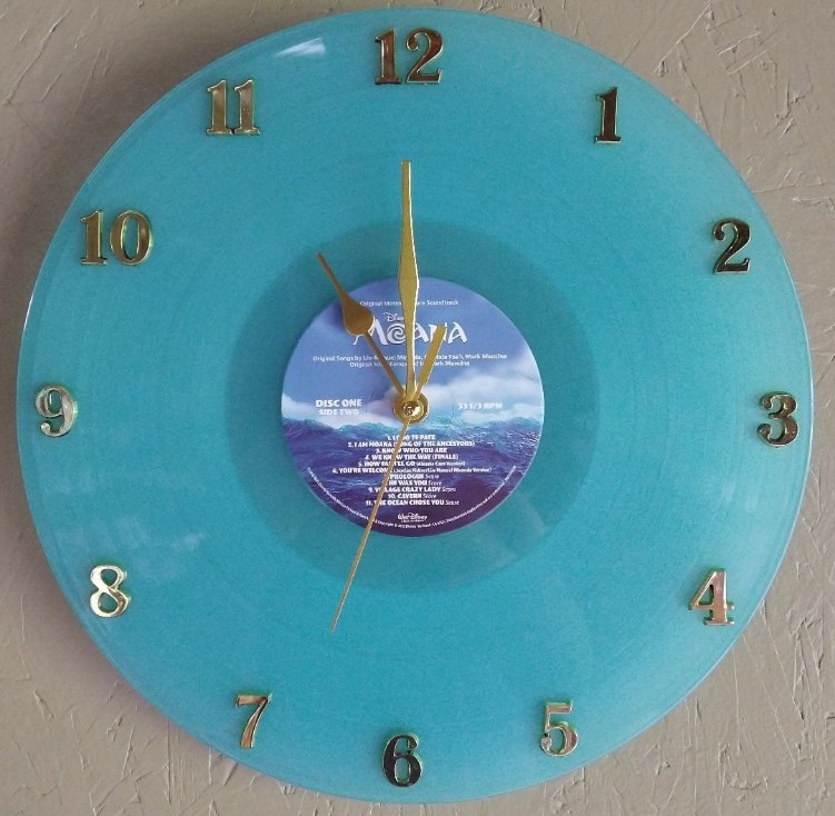 Moana Vinyl Record Clock