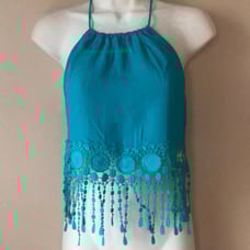 Fancy fringed halter