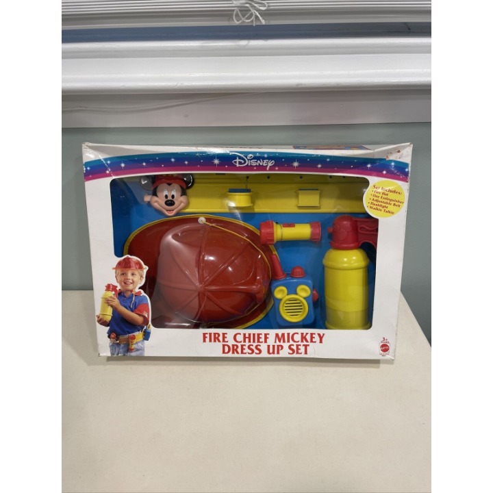 Mattel 66037 Disney Fire Chief Mickey Dress up Set Vintage