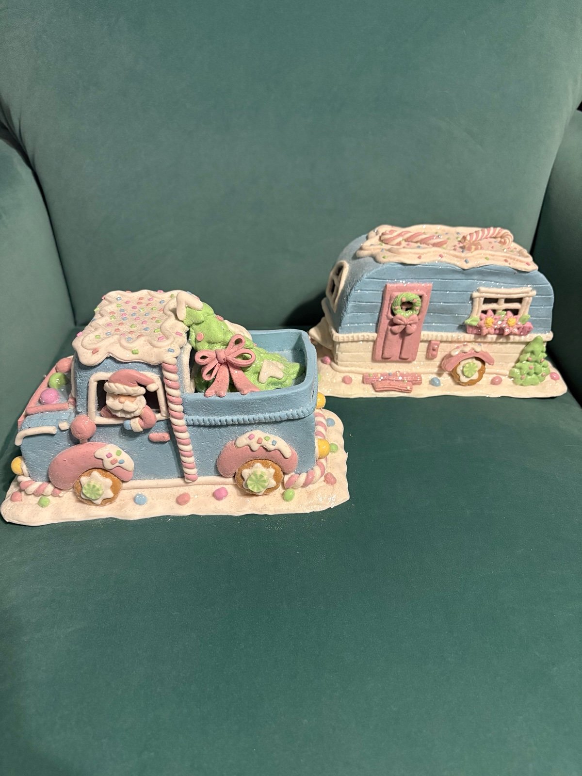 Cupcakes & Cashmere Gingerbread Santa Truck Camper Candy Land