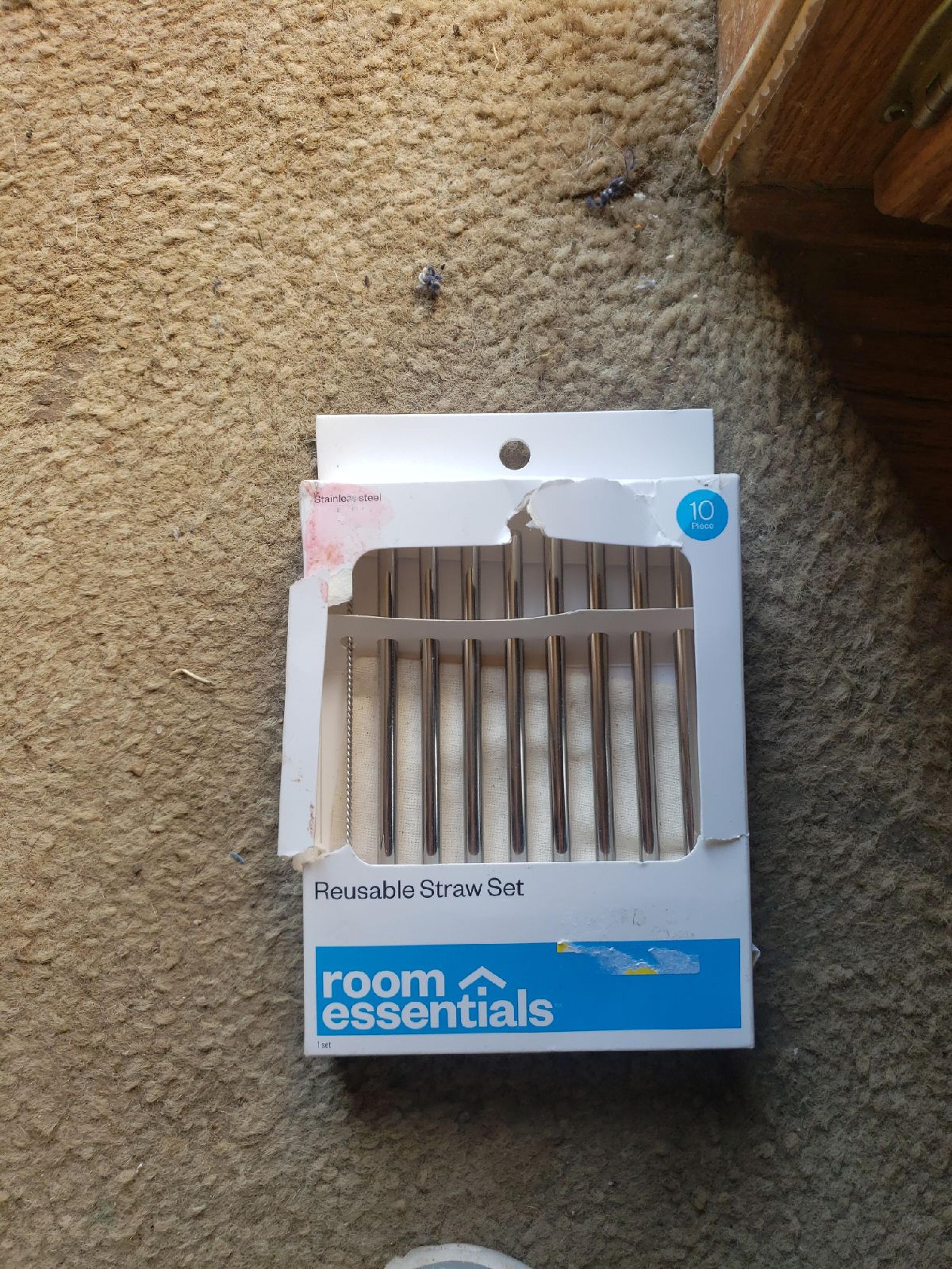 Reusable straw set metal