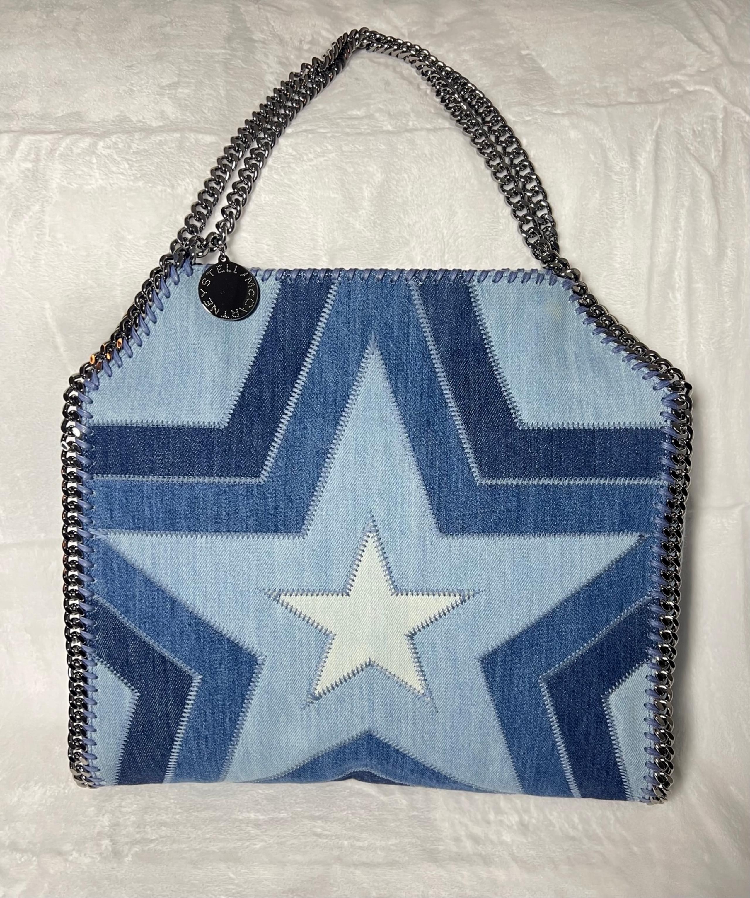 STELLA McCARTNEY Denim Star Small Tote Bag