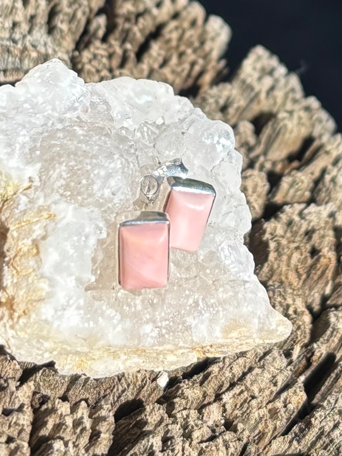 Pink Opal Earrings