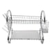 2 Tier Dish Drying Rack Drainer Stainless Steel Kitchen Cutlery Holder Shelf