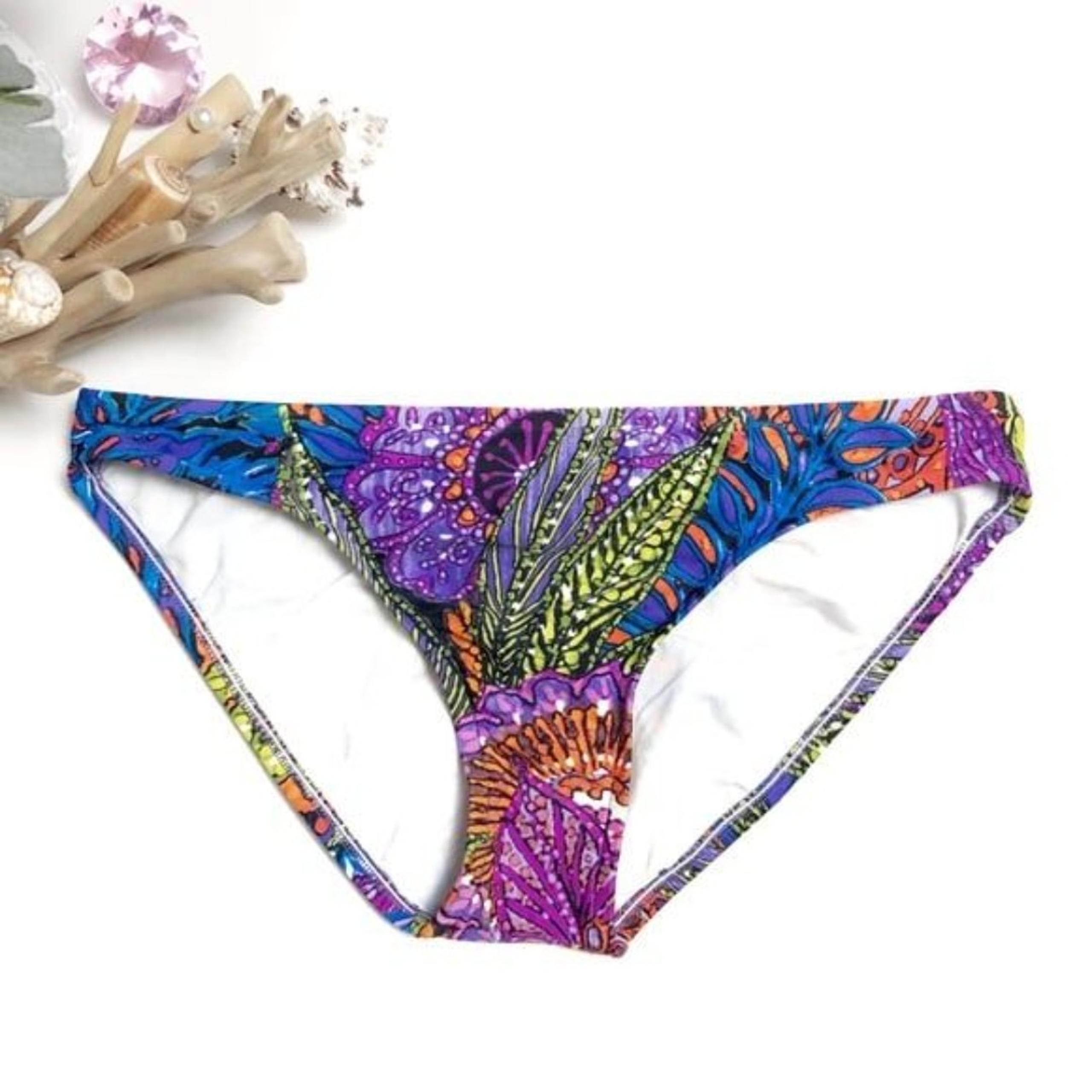 ABS by Allen Schwartz Women's Floral Bikini Bottoms Multicolor Size 10