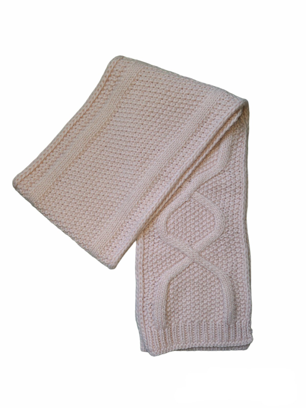 J.Crew Chunky Knit Blush Pink Wool Alpaca Blend Soft Scarf 70 Inches
