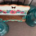 Pioneer Woman Floral Wood Dazzling Dahlias Cookbook Tablet Holder Metal & 2 Teal