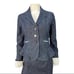 Denim Armani Collezioni Asymmetrical Ruffle Skirt Suit & Jacket Set Both Size 6