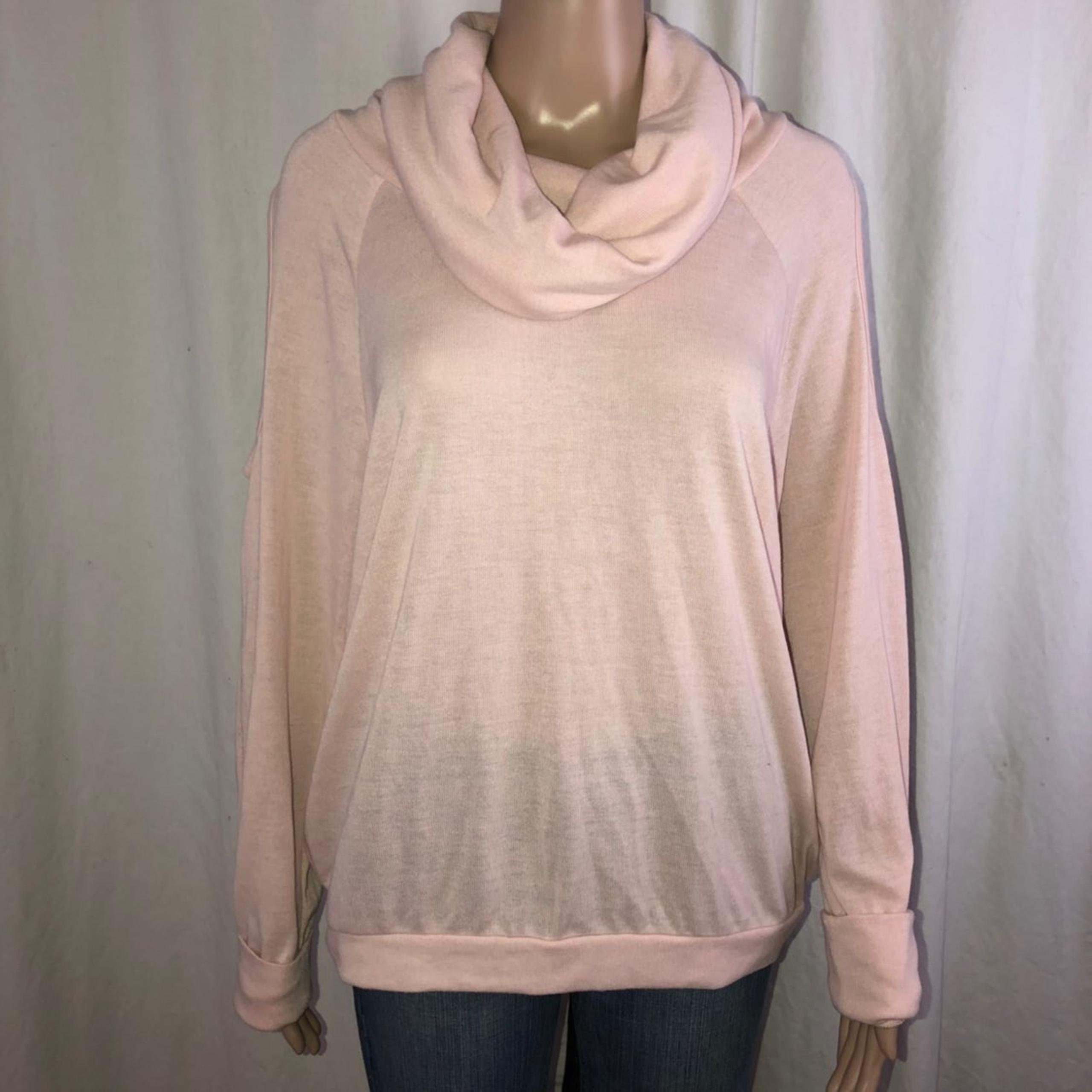 Cold Shoulder Cowl Neck Knit Top