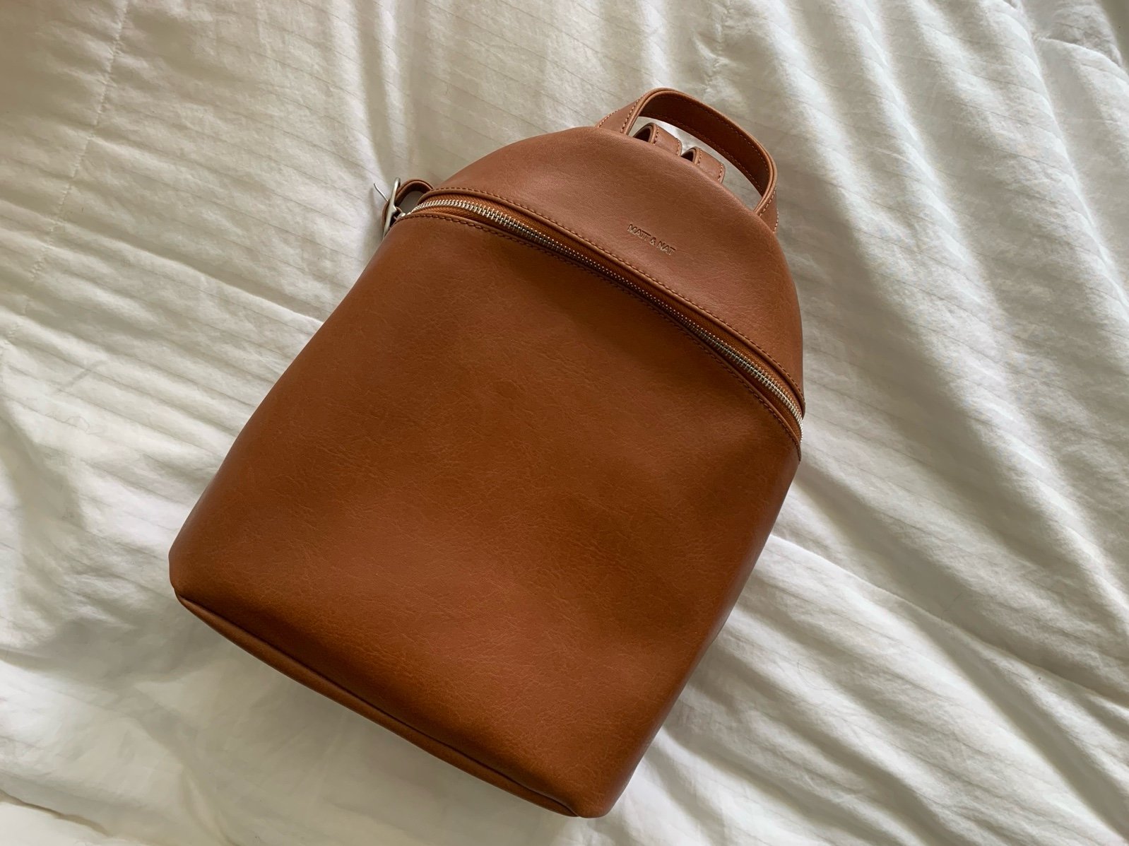 Matt & Nat Vegan Leather Brown Chili Aries Backpack Vintage Collection NWOT