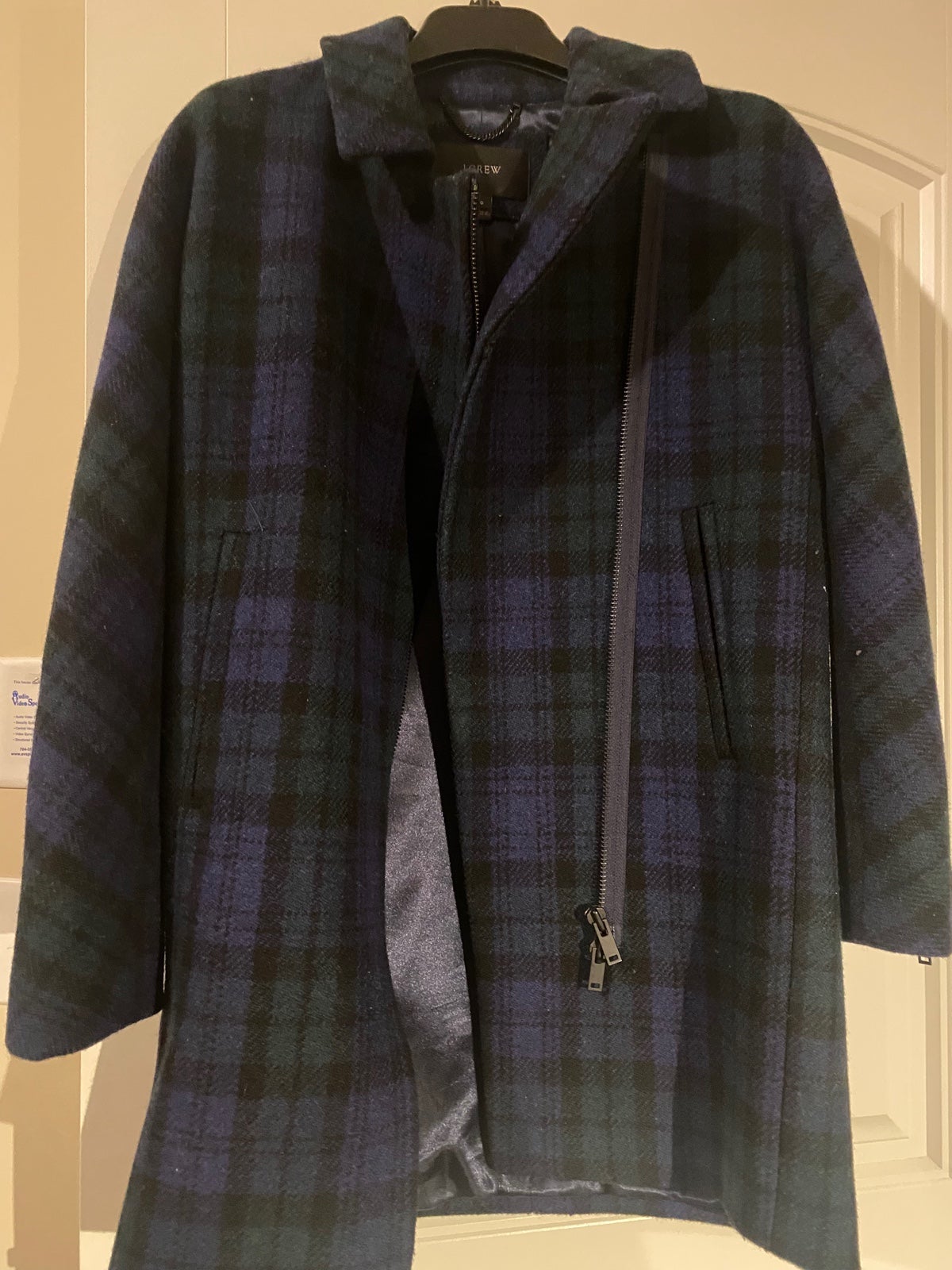 jcrew wool plaid coat